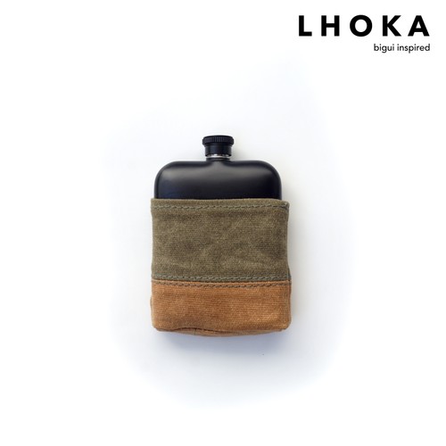 LHOKAbo基本款随身酒壶手工保护套白酒烈酒便携户外酒具露营取暖