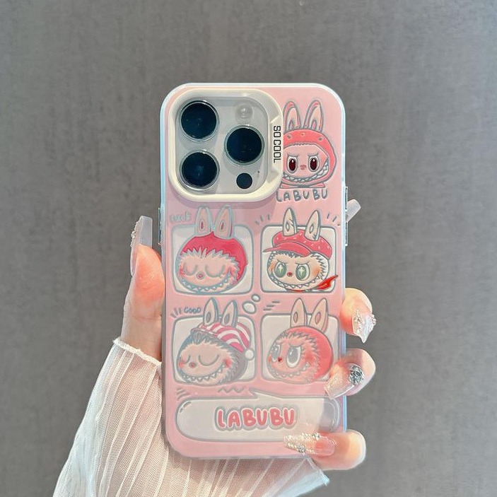 拉布布卡通系列适用苹果15/14手机壳iPhone13promax全包12/7plus