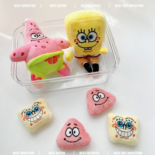 布艺卡通可爱胸针派大星海绵宝宝