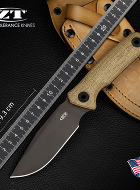 美国进口正品ZT零误差新款0004户外高硬度粉末钢战术野营防身直刀