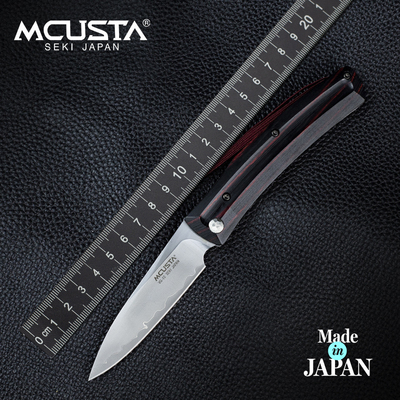 Mcusta传世家徽折叠刀日本进口