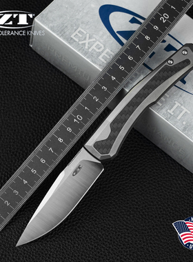 美国进口正品ZT零误差新款0556户外粉末钢野营战术防身折叠刀便携