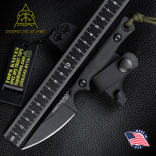美国进口TOPS托普斯户外高碳钢露营求生战术装备防卫随身便携直刀