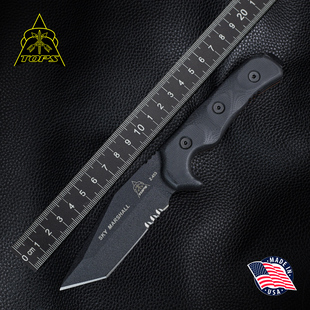 美国进口TOPS托普斯SKY-01户外高碳钢战术生存装备多功能便携直刀