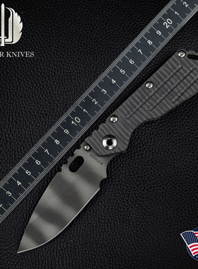 美国进口Strider挺进者SMF户外迷彩粉末钢战术求生装备便携折叠刀