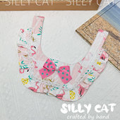 网红宠物口水巾草莓火烈鸟民族风猫狗通用可调节拍照围脖波点围脖