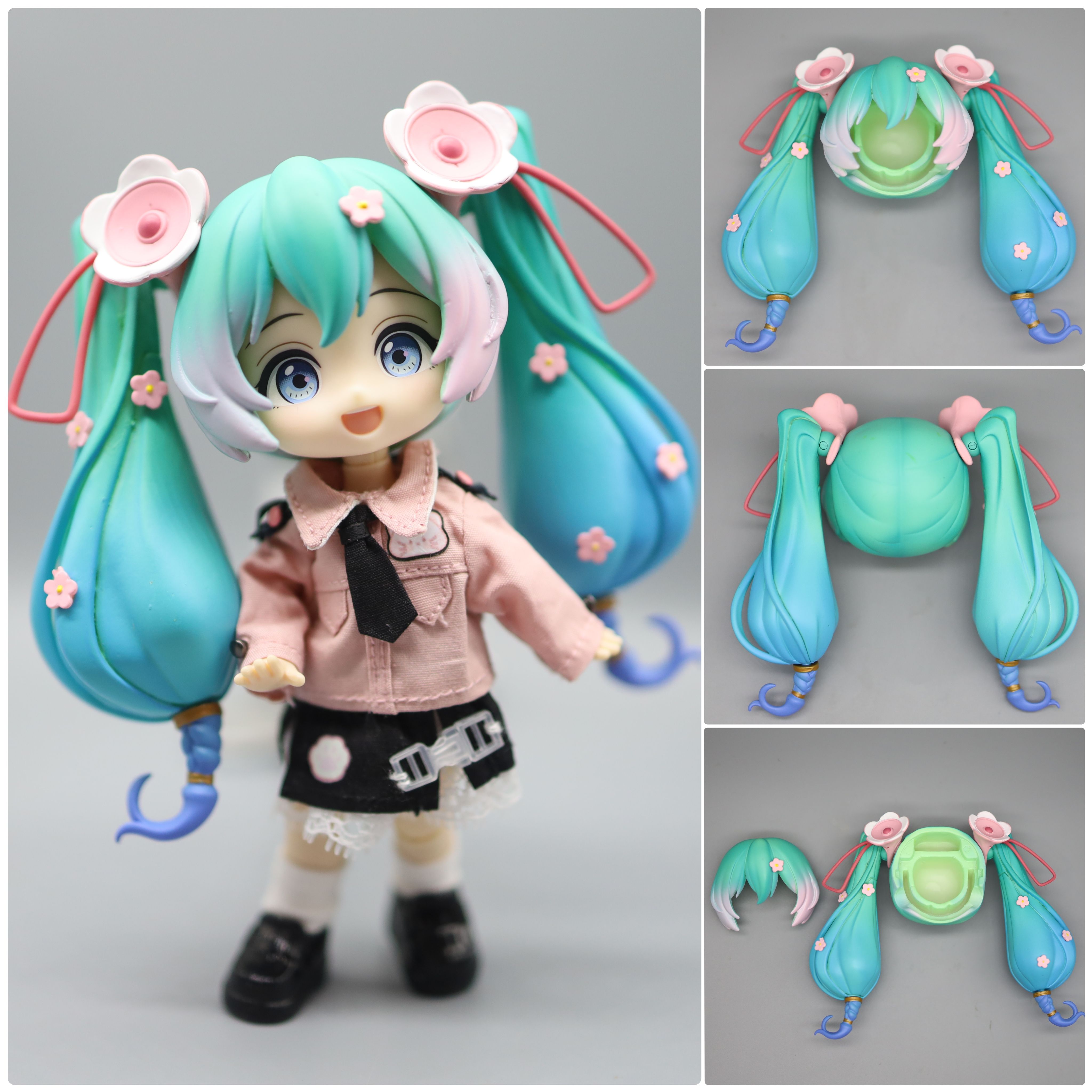 初音未来粘土人gsc头发ob11脸壳