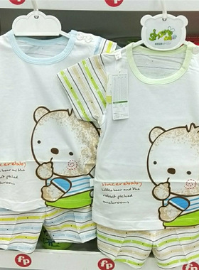 心适贝贝jx31085  31065夏装短袖圆领开肩套