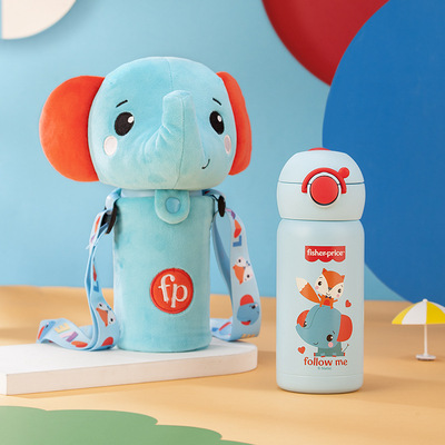 费雪儿童水杯吸管宝宝不锈钢