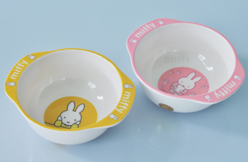 米菲兔宝宝碗大号双耳碗卡通儿童碗婴儿餐具 4813