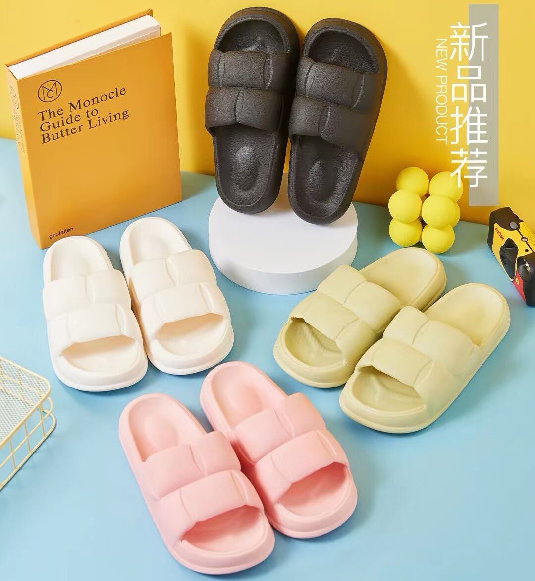 网红夏踩屎感男女外穿亲子软厚底情侣ins室内家用洗澡防臭凉拖鞋