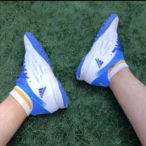 adidas阿迪达斯男子SPEEDFLOW.3 TF低帮碎钉实战训练足球鞋GW7509