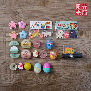 80 90年代热卖上海长城牌经典双猫戏球双羊带刷儿童老橡皮