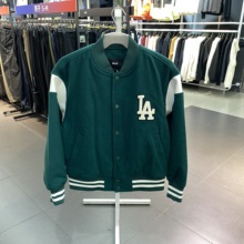 MLB棒球服外套男女装运动服复古绿色夹克3AJPV0934-07GND-50BKS