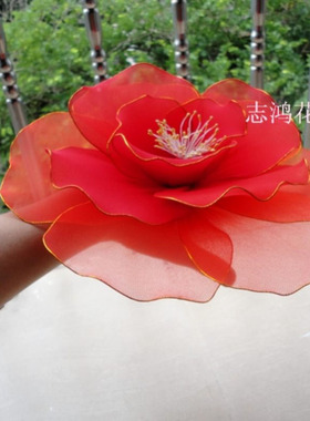 丝网花牡丹舞蹈表演道具装饰花艺