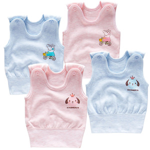 纯棉婴儿贴身打底护肚背心