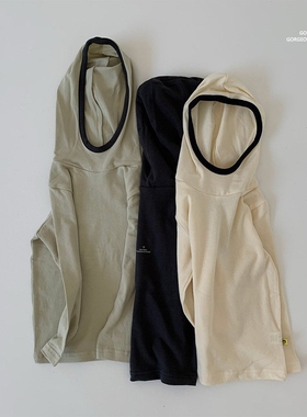 现货GOU韩国童装25秋季男女童连帽长袖T恤百搭修身内搭叠穿打底衫