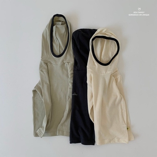 内搭叠穿打底衫 现货GOU韩国童装 T恤百搭修身 男女童连帽长袖 25秋季