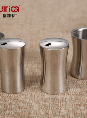 304不锈钢腰形牙签盒创意便携牙签筒家用牙签桶家居用品牙签罐
