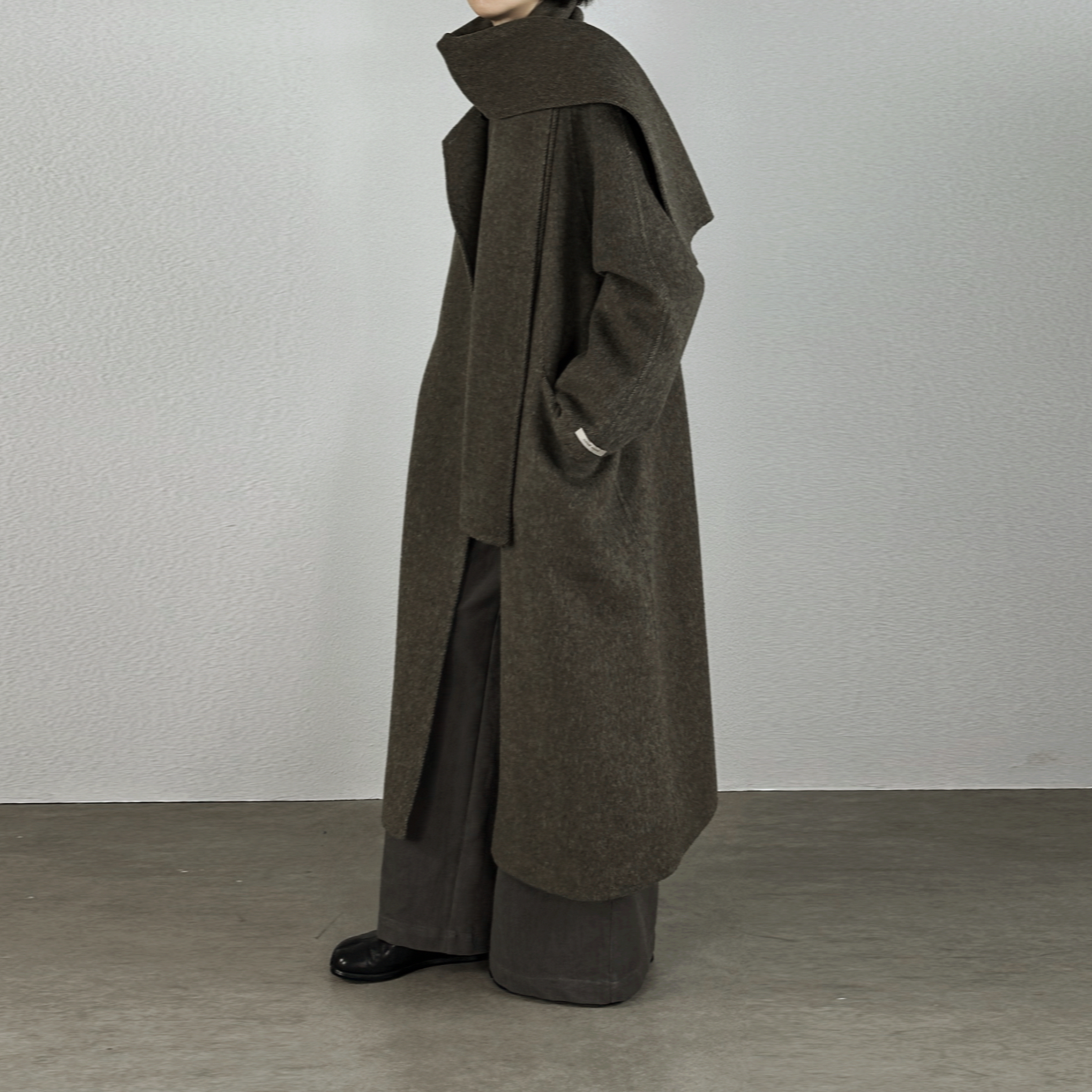 秋冬通勤大衣女百搭毛呢大衣