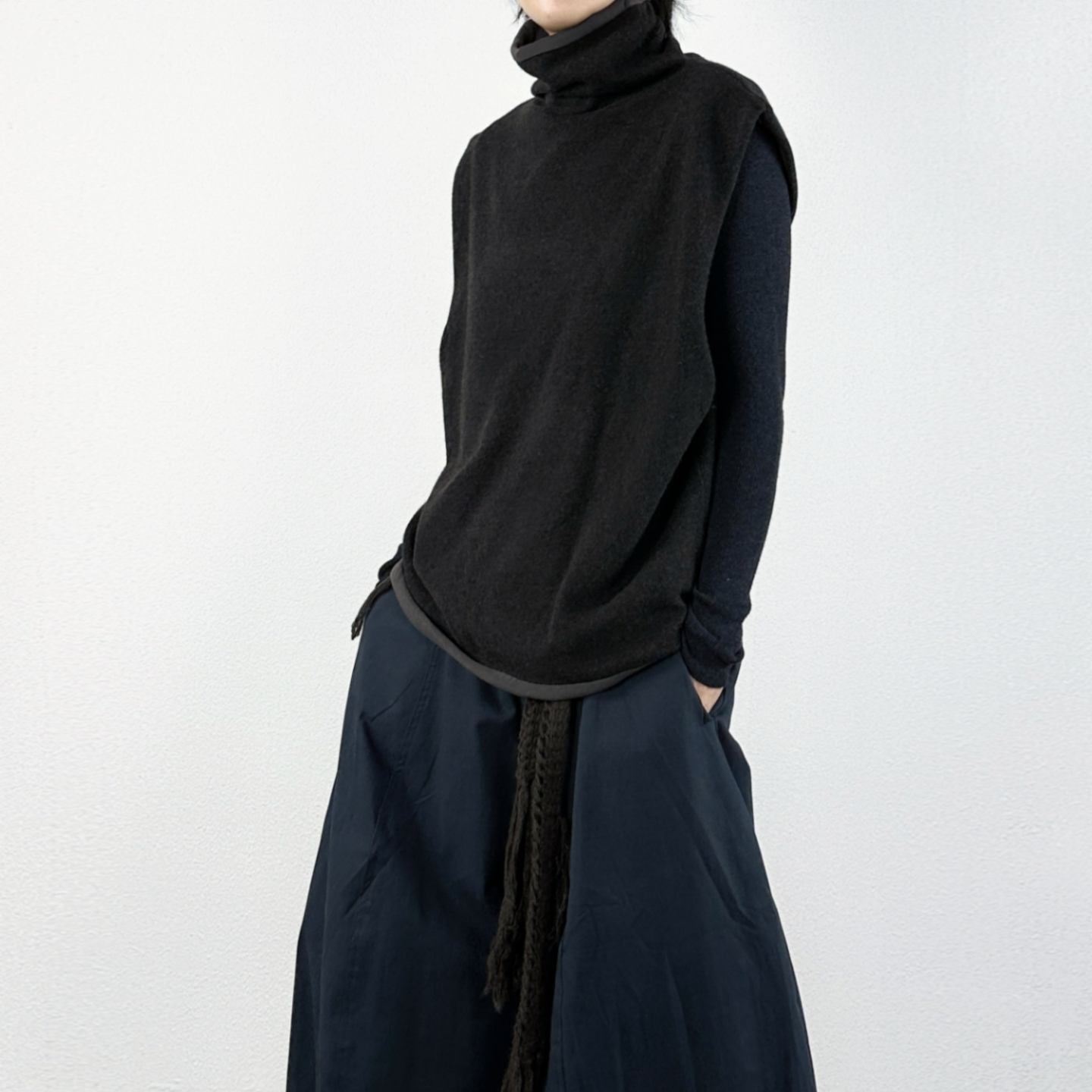 秋冬背心保暖打底针织衫羊毛毛衣