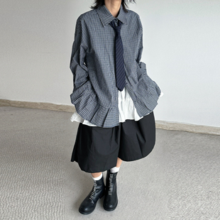 设计感宽松百搭花边衬衫 尢系UXI 2025早秋韩系气质款