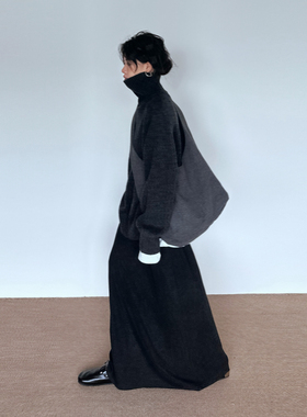 尢系UXI 极简主义毛呢布日系高级感斜挎单肩搭配大容量托特包