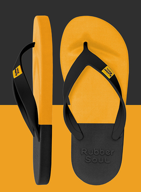 泰国潮牌RUBBER SOUL人字拖鞋男情侣防滑耐磨拼色休闲夹脚拖软底