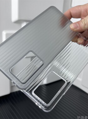 适用小米红米K60手机壳RedmiK60Pro光栅瓦楞磨砂防指纹硬壳K60Por竖条纹防滑全包边保护套男女新款外壳高级感