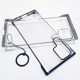 适用三星S22Ultra手机壳s23ultra半包s22u无边框轻薄s21 裸机超薄简约 奢华电镀s23 透明硬壳s23u保护套全新款