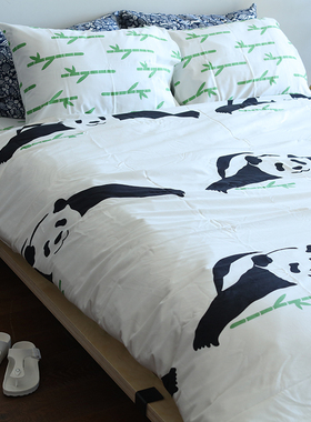 正品tCasleG纹aden全棉新疆斜印花四件套r被套+床单+枕套组合AB版