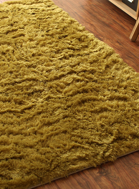 Castle Garden亲肤恒温高克重孔雀绒厚感地垫地毯 青苔芥黄