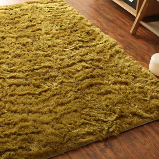 Castle Garden亲肤恒温高克重孔雀绒厚感地垫地毯 青苔芥黄