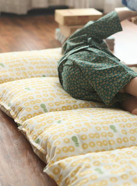 Castle Garden斜纹纯棉可折叠收纳床垫*席榻*午睡垫 南岛菠萝