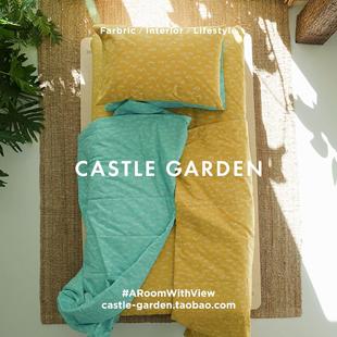 CastleGarden竹节全棉四件套新中式 云龙小纹 国风空调被床品套件