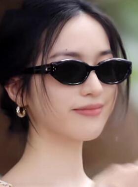 心动的信号翁青雅同款墨镜女款高级感黑色猫眼太阳镜防紫外线新款