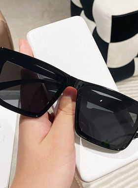 防晒高级感方形韩版男女大框墨镜