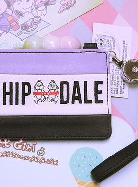 清仓！日单。花栗鼠 3色拼接 PU 可爱  卡套~