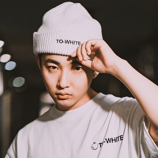 SSTDxTOWHITE王奕同款国潮牌秋冬刺绣冷帽针织帽男女同款
