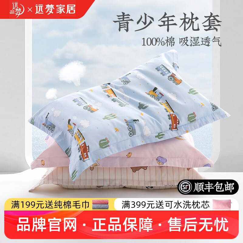 远梦纯棉儿童学生枕套图片