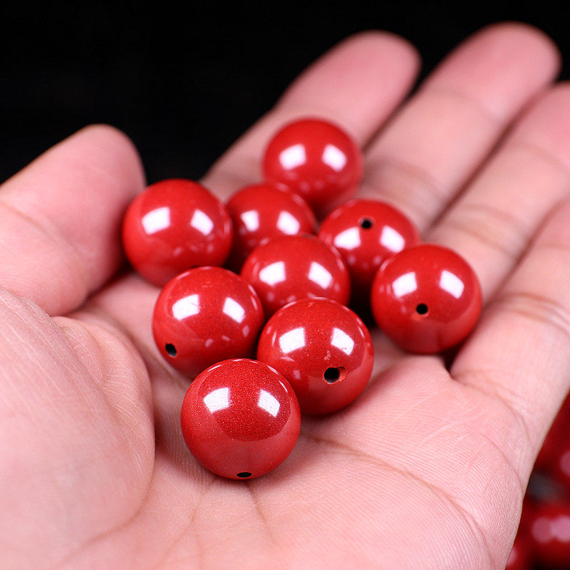 原矿高抛光帝王红帝王砂朱砂 吊坠挂件配件本命年真朱砂