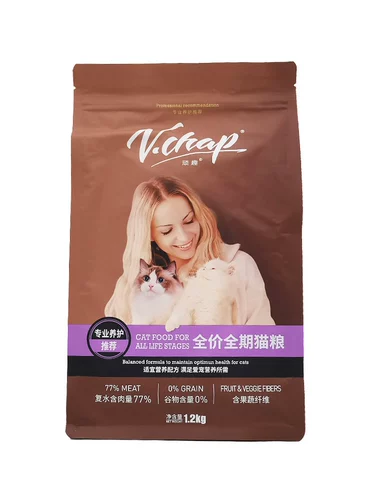 Vchap retubborn fun wu gu Valley All -Cat Food 1,2 кг кухня кошка с высоким содержанием белка Источник мяса натуральная зерна британская марионетка