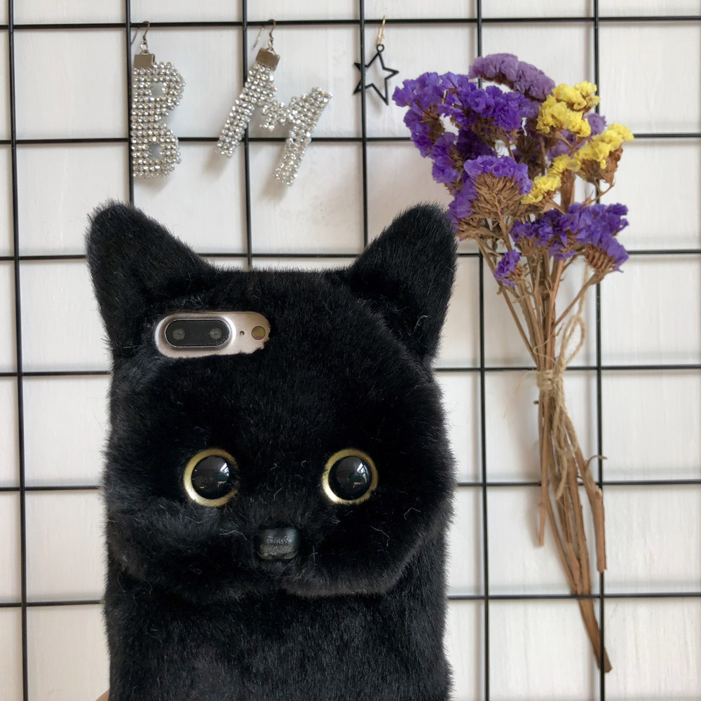 布萌毛绒苹果15可爱手机壳