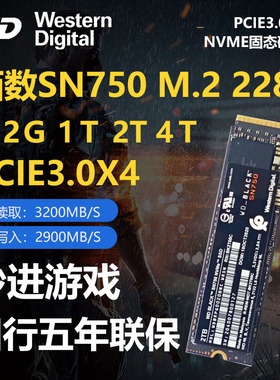 西数sn750固态硬盘512G1T2T M.2 nvme笔记本硬盘SN730西数黑盘SSD