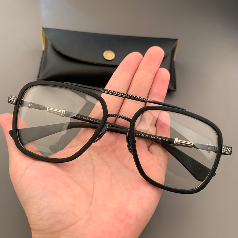 Sword crosin glasses frame large frame plate double beam toad mirror square large face fat face myopia for men and women