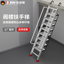 加宽铝合金梯子家用楼梯加厚折叠扶手室内专用登高阁楼踏步挂钩米