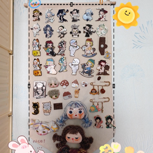 首饰收纳收纳布吧唧展示布大号挂旗印章收纳盒纪念币收纳耳环挂布