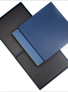 25x25x3蓝色天地盒丝巾盒 礼品盒 内衣盒 包装盒纸盒 围巾收纳盒