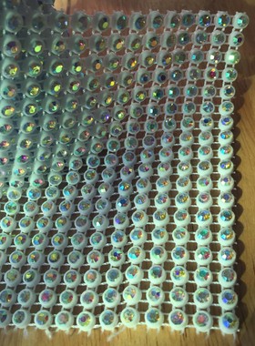 18排5MM国贸A级AB彩水钻网钻 SS16手缝婚纱舞蹈服DIY线钻条钻