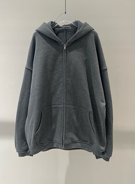 店艾诺丝2025秋季新款时尚百搭宽松显瘦连帽拉链卫衣外套AR103037